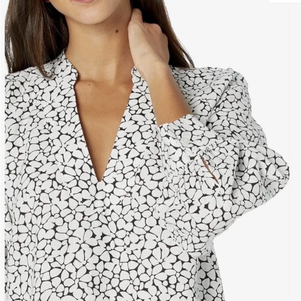 Joie Perci Floral 100% Linen Top Lightweight Summer Blouse - Picture 2 of 6